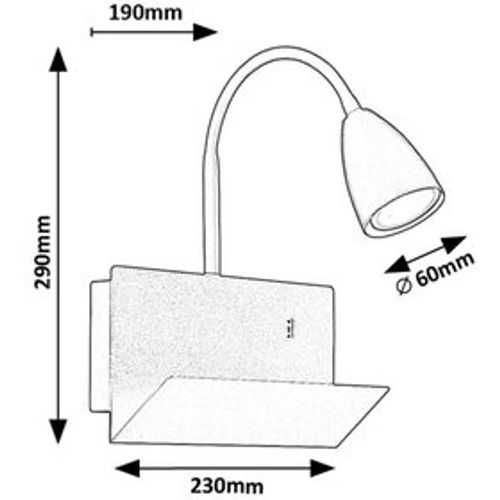 Rabalux Tacito zidna lampa 71090 slika 4