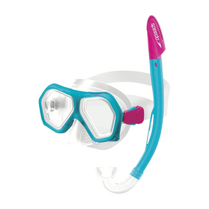 Speedo dječji set za ronjenje LEISURE JNR DUAL LENS COMBO AQUASPLASH/PINK