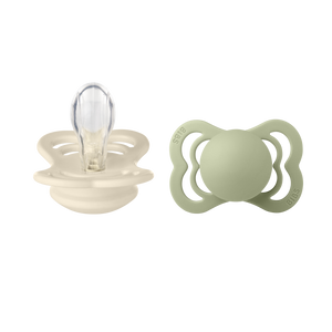 BIBS Supreme silicone Sage &amp; Ivory 0-6M