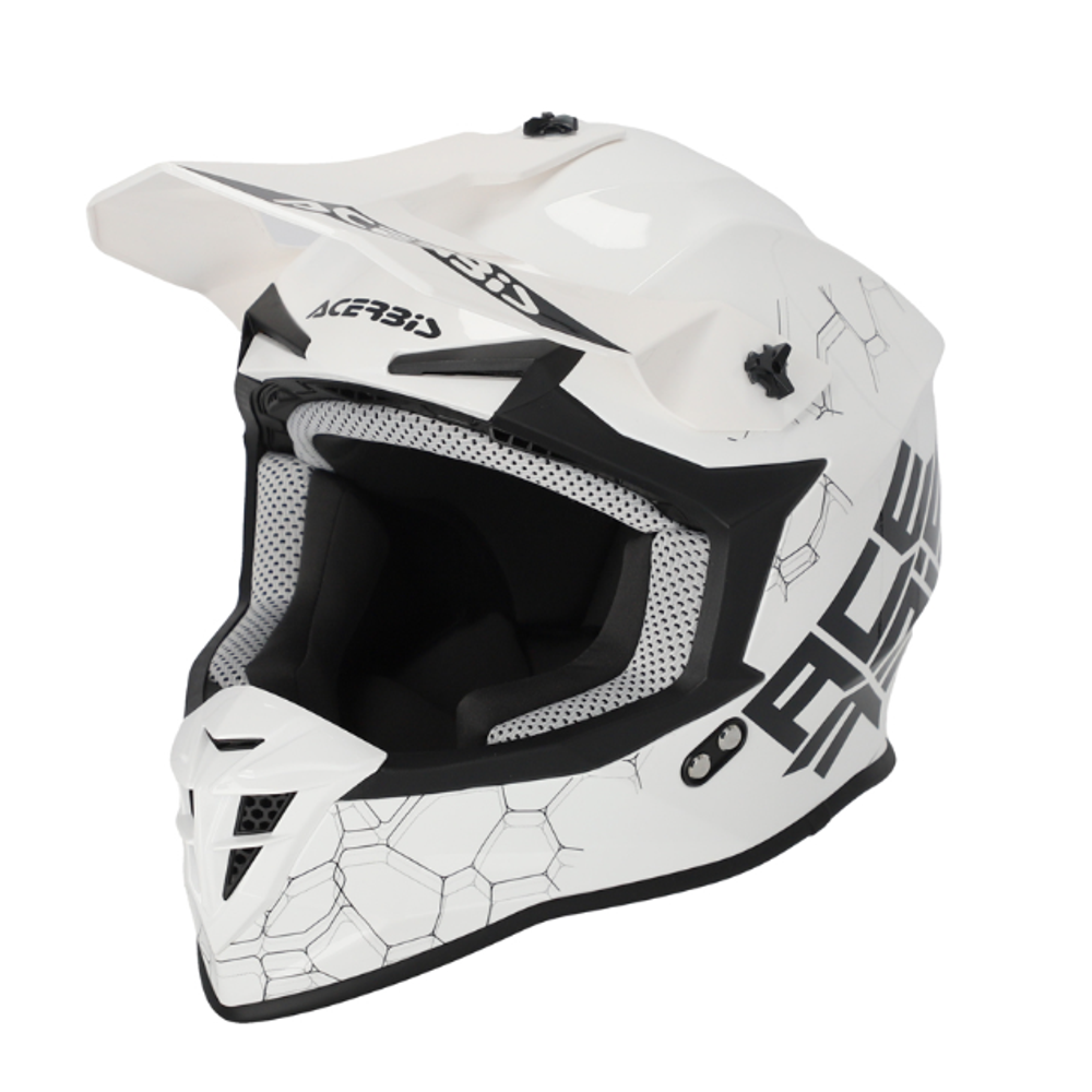 Zatvorena - full face off road kaciga za motor S vel. Acerbis Linear 2206 - Bijela slika 1