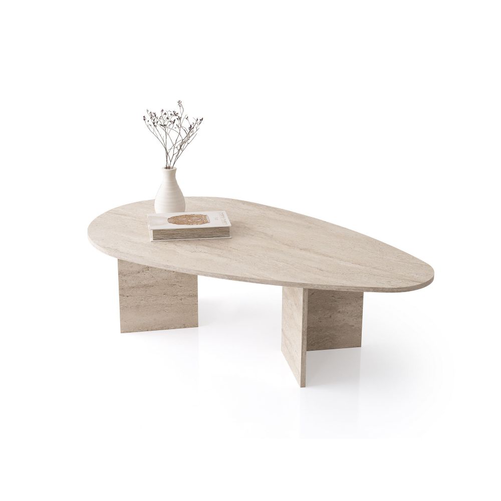 Sto za kafu Flap - 9542, tekstura travertine kamena slika 3