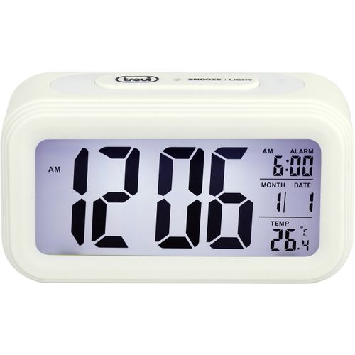 TREVI budilica, termometar, kalendar, digitalni display, snooze, bijela SLD3068S slika 3