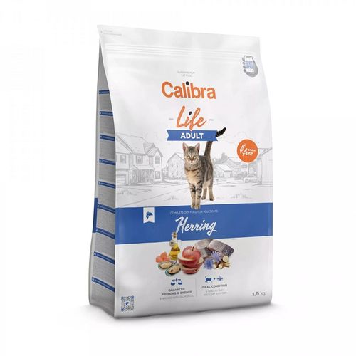 Calibra Cat Life Adult Haringa, suva hrana za mačke 1,5kg slika 1