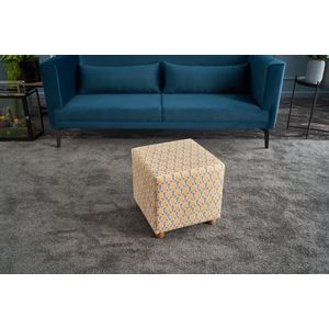 Bianca Puf Kare Multicolor Pouffe