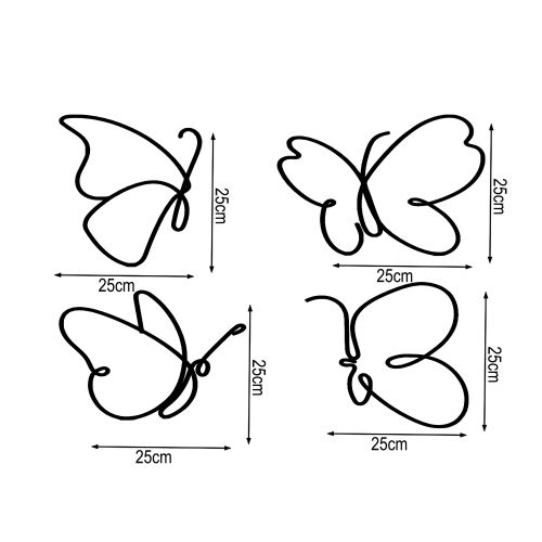 Wallity Metalna zidna dekoracija Butterflies slika 4