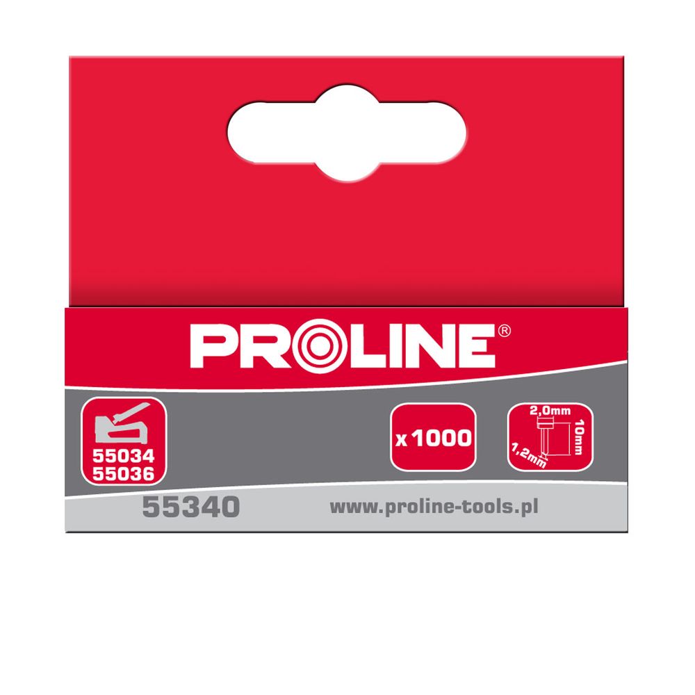 KLAMERICE TIP E/J 12MM 2,0*1,2MM 1000KOM PROLINE  55342 slika 1