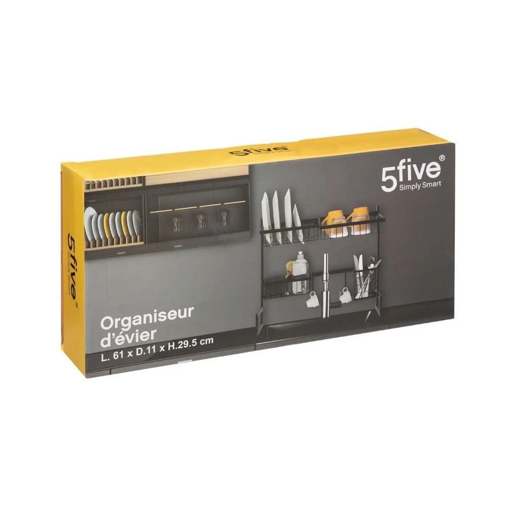 Five kuhinjski organizator 58x30x51.5cm metal crna slika 2