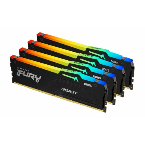 Kingston FURY Beast RGB XMP 64GB (4x16GB) 5600MT/s DDR5 CL40 DIMM Memorija slika 1