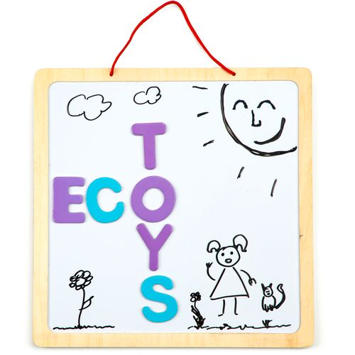 EcoToys 3u1 edukativna ploča s magnetnim slovima slika 1