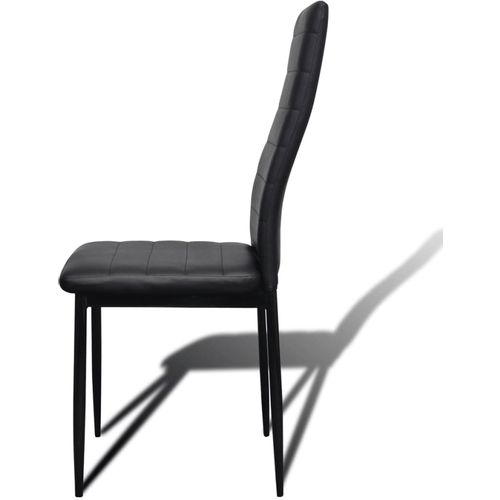 Komplet za ručak - Linijske stolice crne tanke 6 kom + stakleni stol slika 53