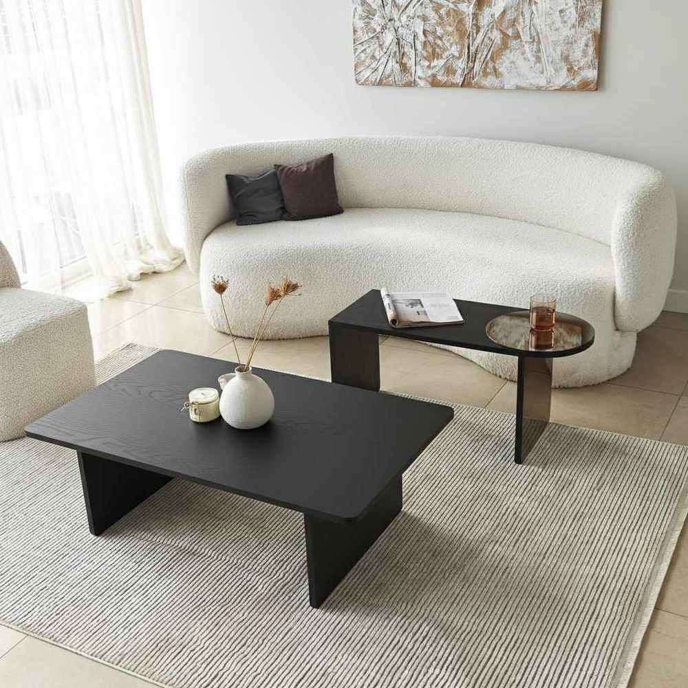 Nesting stolovi Luna, boje: Crna, Bronze (2 komada) slika 2