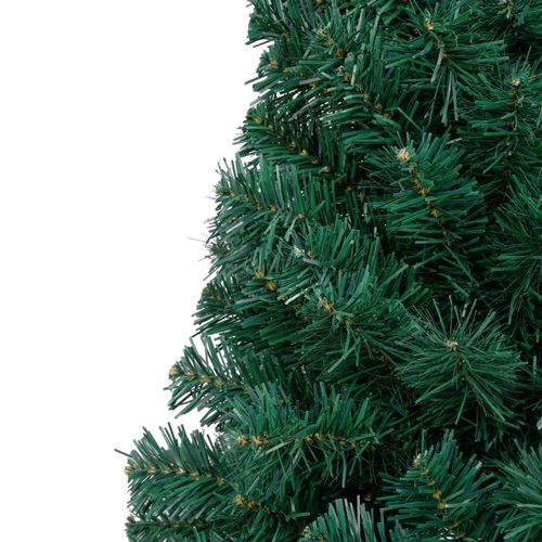 Umjetna polovica božićnog drvca sa stalkom zelena 210 cm PVC slika 26