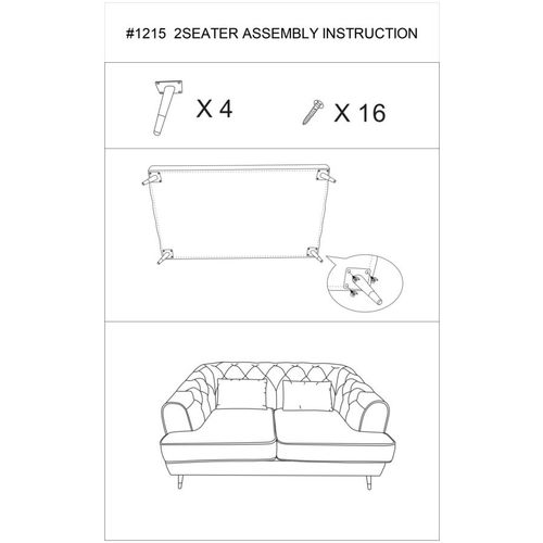 Mauro Ferretti Kauč SOFA 2 SEATERS PRAGA cm 146X86X71 slika 10