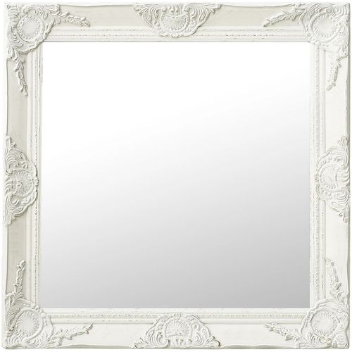 Zidno ogledalo u baroknom stilu 60 x 60 cm bijelo slika 16