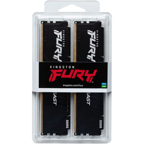 KINGSTON DIMM DDR5 64GB (2x32GB kit) 5600MT/s KF556C40BBK2-64 Fury Beast black XMP slika 3