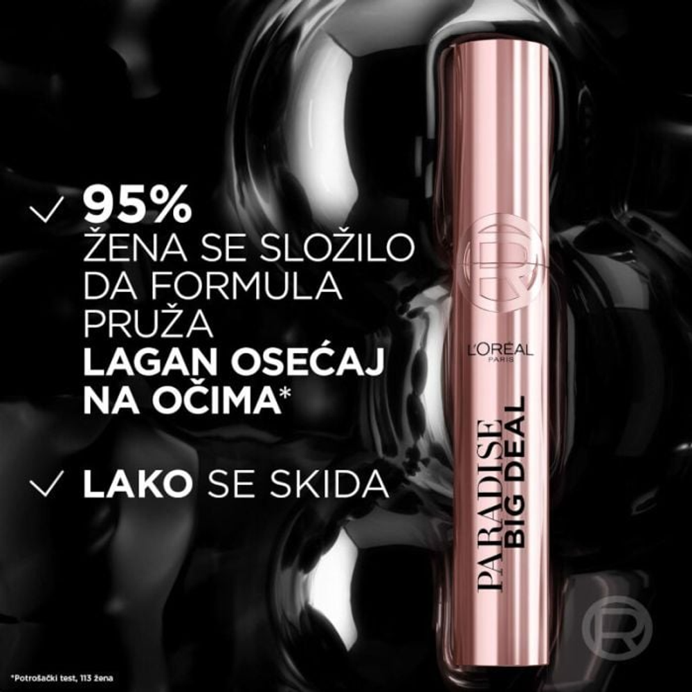 L'Oréal Paris Paradise Big Deal Maskara Black 9,9g slika 2