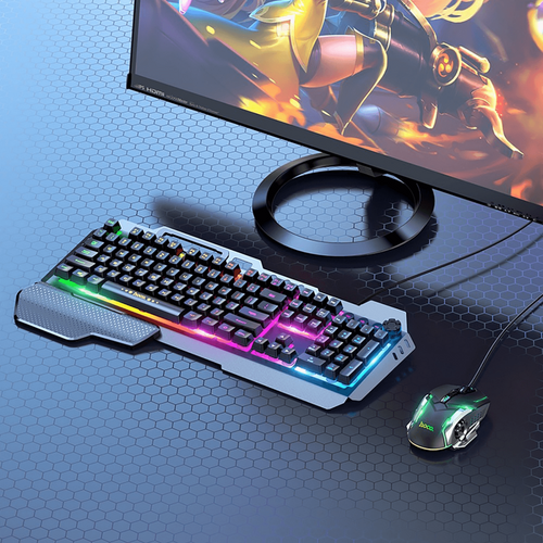 hoco. Tipkovnica+miš, gaming set, RGB osvjetljenje, USB - GM12 slika 6