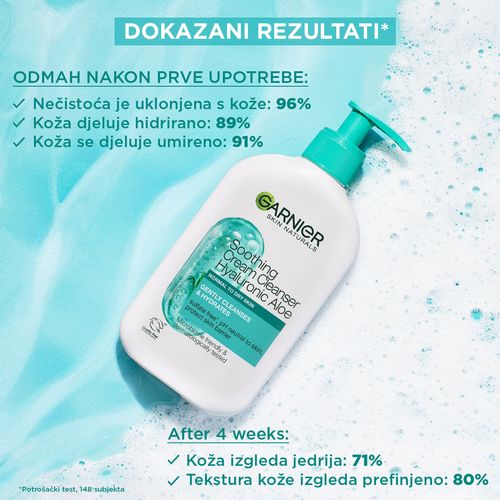 Garnier Hyaluronic aloe umirujući gel za čišćenje kremaste teksture 250ml​ slika 2