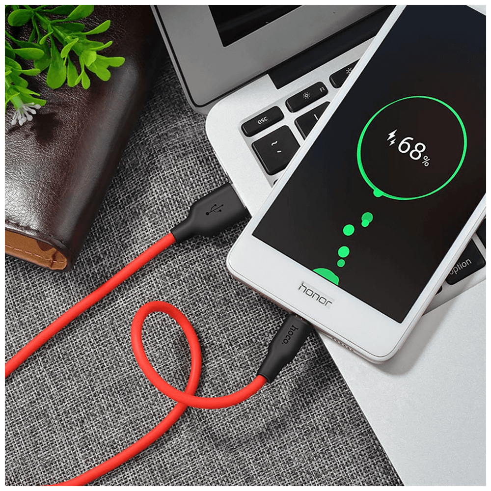 hoco. USB kabl za smartphone,silikonski,1.2 met,2 A, crno/crvena - X21 Silicone Micro USB, Black/Red slika 6
