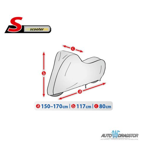 CERADA ZA SKUTER VODONEPROPUSNA veličina S D 150-170/V 117/Š 80 slika 3