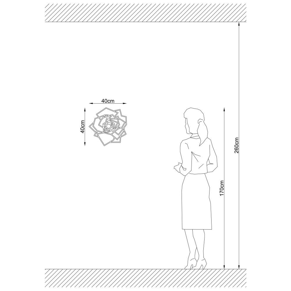 W-042 Crna Zidna Lampa slika 3