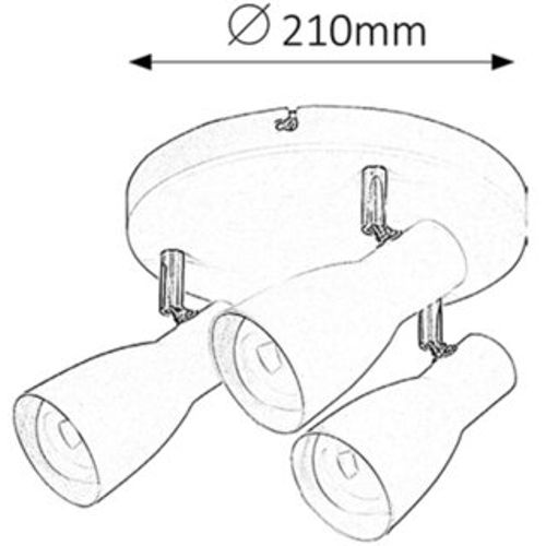 Rabalux Ebony spot E27 3x Max20W bela Spot rasveta slika 4