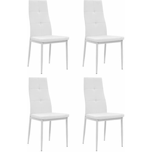 Blagovaonske stolice od umjetne kože 4 kom bijele slika 20