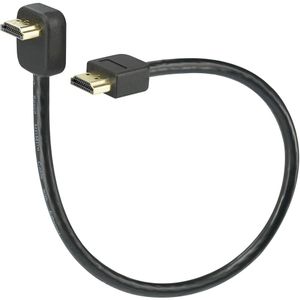 SpeaKa Professional HDMI priključni kabel HDMI A utikač, HDMI A utikač 0.30 m crna SP-7870508 audio povratni kanal (arc), pozlaćeni kontakti, Ultra HD (4K) HDMI HDMI kabel