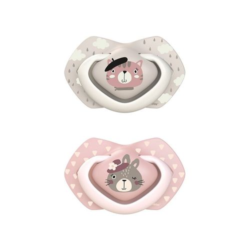 Canpol Babies Silikonska cucla 0-6m Bonjour Paris 2 kom 22/647 Pink slika 1