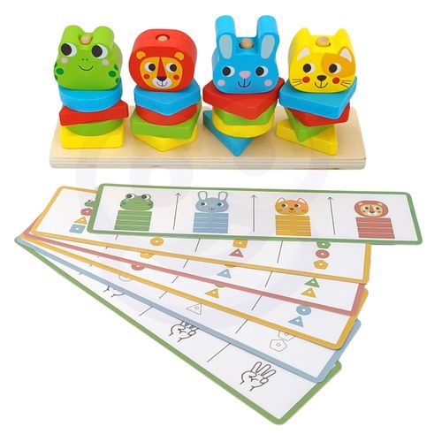 WOOPIE GREEN Montessori puzzle piramida životinje 27 kom slika 6