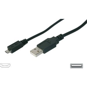 Digitus USB kabel USB 2.0 USB-A utikač, USB-Micro-B utikač 1.80 m crna  AK-300127-018-S