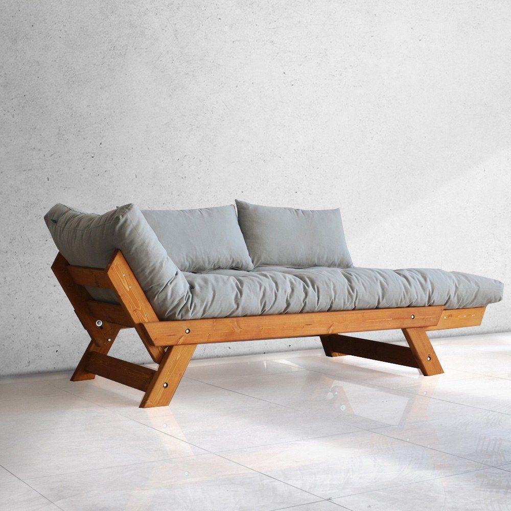 Dvosjed sofa CPT8101-210 - boja: Teak, Siva & Vrt slika 2