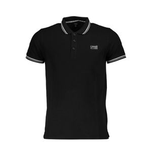 CAVALLI CLASS POLO SHORT SLEEVE MAN BLACK