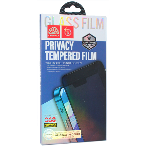 Zaštitno staklo Privacy 2.5D full glue za Samsung S916B Galaxy S23 Plus 5G crni (fingerprint unlock) slika 1