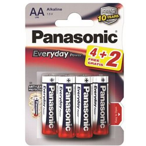 PANASONIC baterije LR6EPS/6BP -AA 6kom, Alkaline Everyday power slika 1