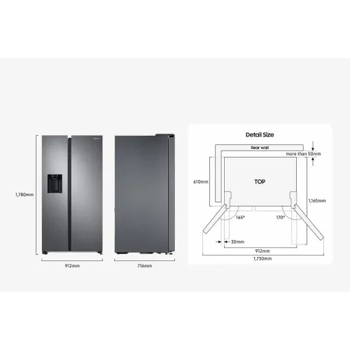 Samsung side by side hladnjak RS68CG885DS9EF slika 11