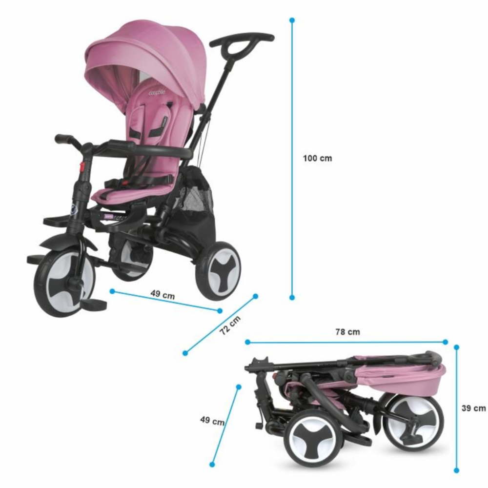 Coccolle Sklopivi rotirajući tricikl Spectra Plus Premium Line, Orchid Violet slika 18