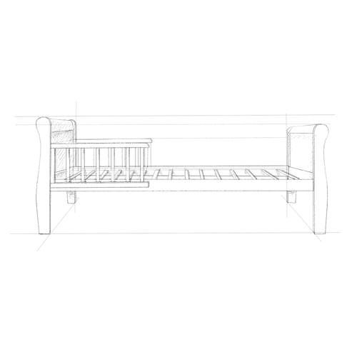 Woodies krevetić Noble Toddler 140x70 white slika 2