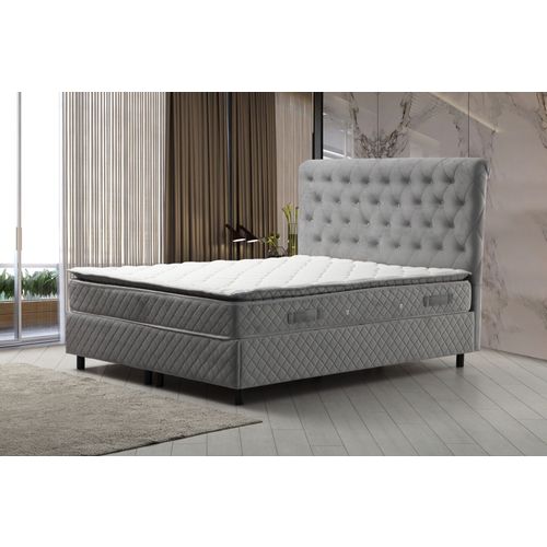 Sonata Set 90 x 190 v2 - Grey Grey Single Mattress, Base & Headboard slika 1