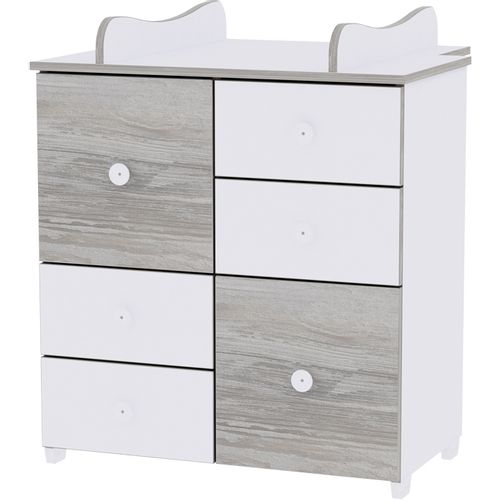 LORELLI CUPBOARD NEW Komoda za Previjanje White/Artwood slika 1