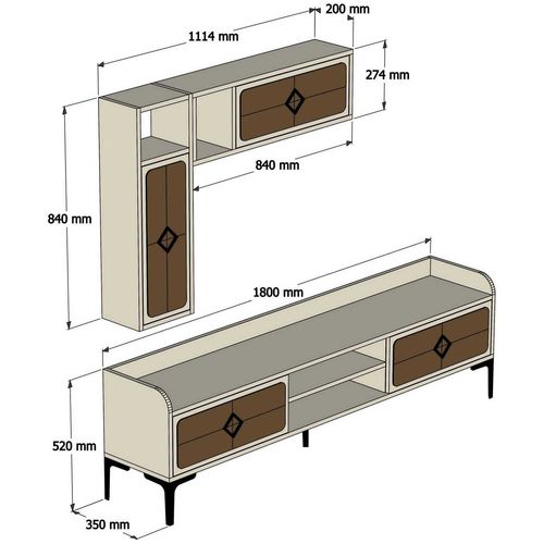 Samba - Oak Oak TV Unit slika 6