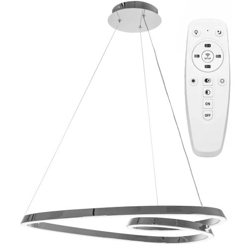 TOOLIGHT Stropna svjetiljka Hanging Loop LED + Daljinski upravljač APP798-cp Krom slika 6