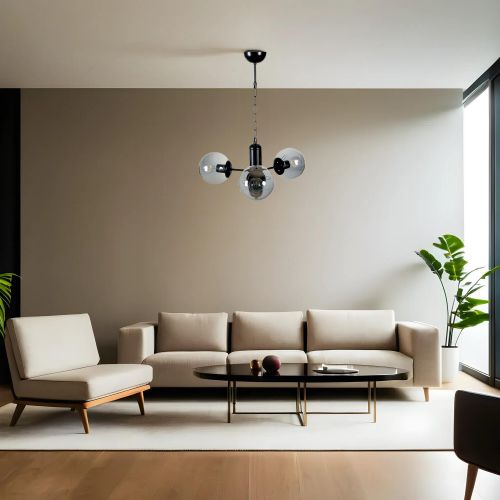 Bankok 3 Lü Siyah Füme Camlı Avize Black
Fume Chandelier slika 1