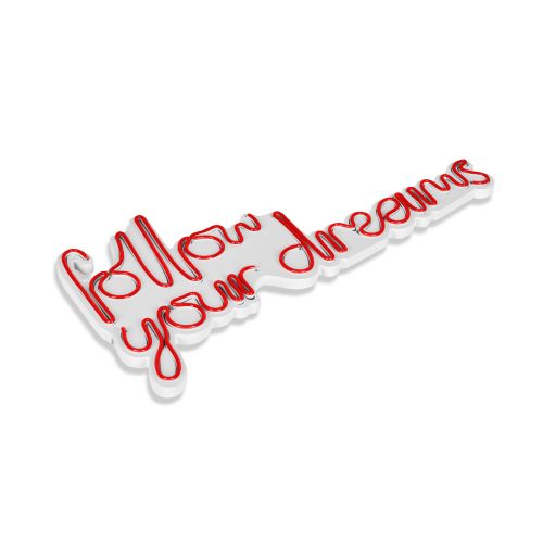 Wallity Ukrasna plastična LED rasvjeta, Follow Your Dreams - Red slika 5