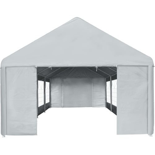 Šator za zabave od PE-a 4 x 8 m sivi slika 20
