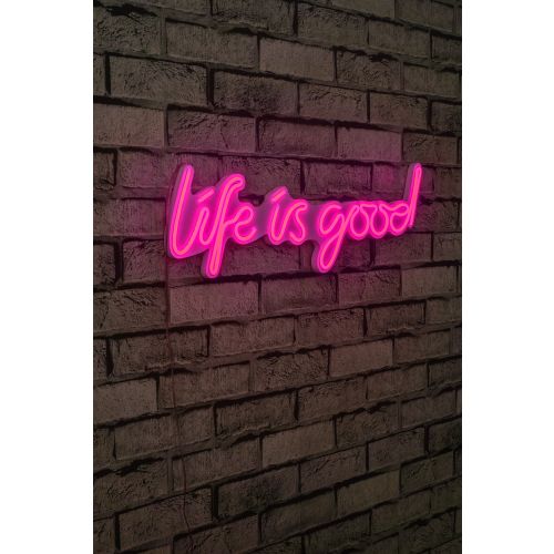 Wallity Ukrasna plastična LED rasvjeta, Life Is Good - Pink slika 1