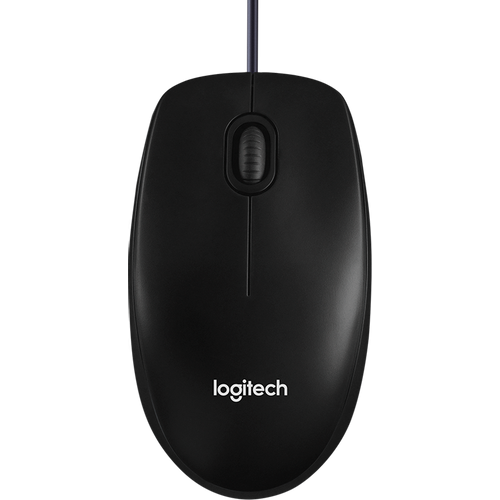 Miš Logitech B100, žičani, USB, crni slika 2