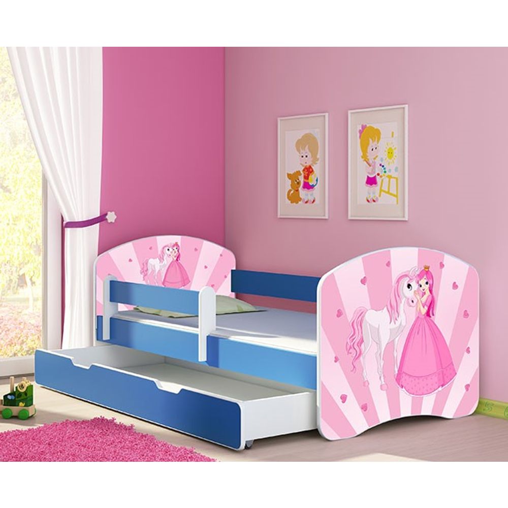 ACMA Dječiji krevet Acma II sa ladicom Blue - 140x70cm - Dezen 08 slika 1