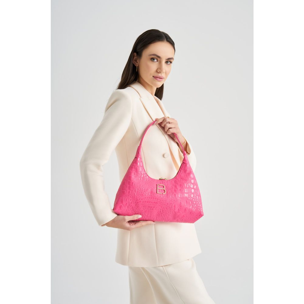 Torba preko ramena 505 - Croco Fuchsia u fuksija boji slika 10