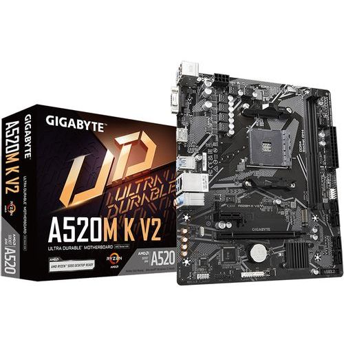 Gigabyte A520M K V2 AM4 A520 Chipset, 2x DDR4, PCIe Gen3 x4 M.2 with PCIe NVMe & SATA mode support​ slika 1